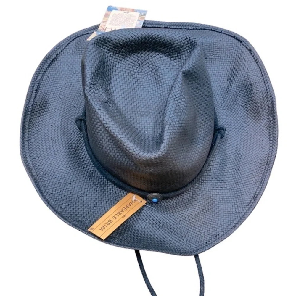 COV ver black straw hat new with tags